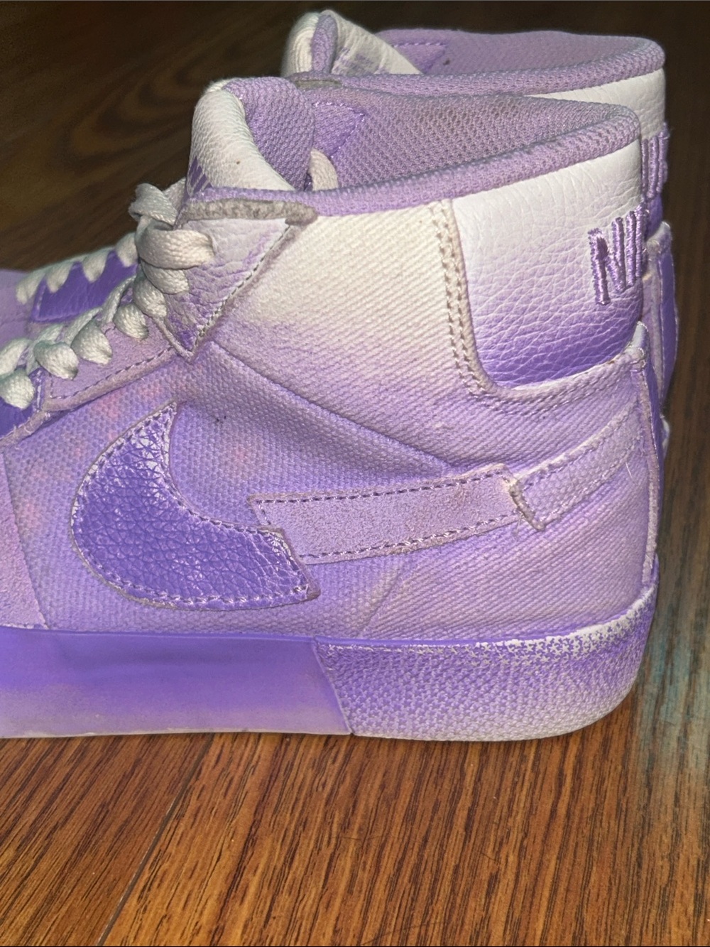 Nike SB Zoom Blazer Mid PRM Premium Youth Size 4 “Lilac Purple” (DR9087-555) - Picture 6 of 9